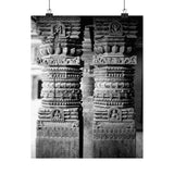 23 - Detail Of Two Stone Carved Columns - Patan Nepal Durbar Square - Premium Poster Print