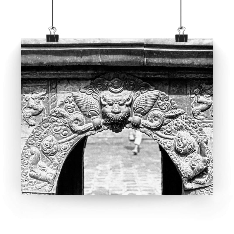 5 - Gargoyle Door Entrance - Patan Nepal, Durbar Square - Premium Poster Print