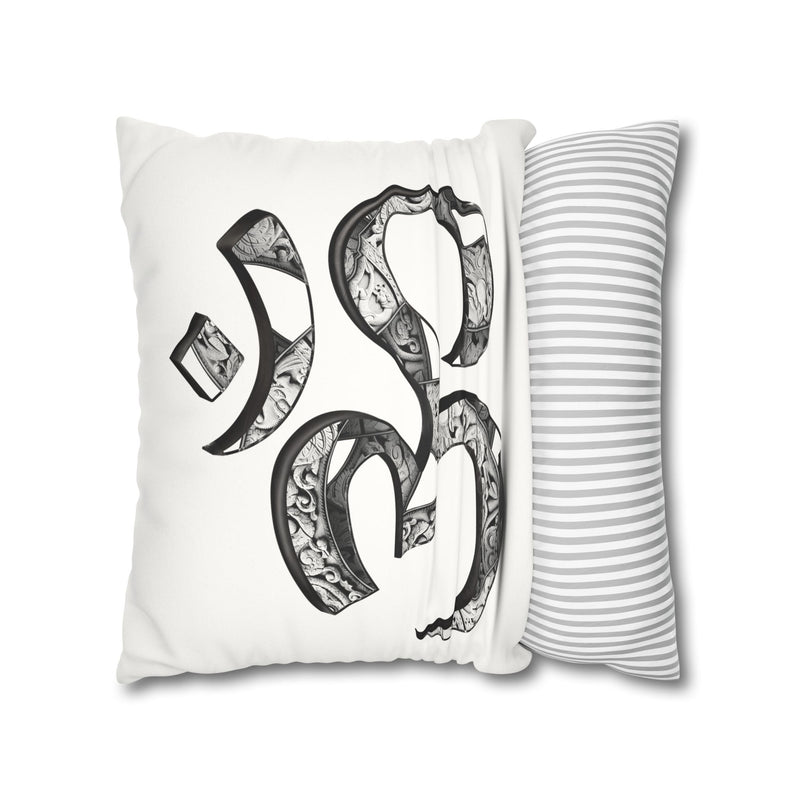 Infinity Om + Pattern Suede Square Pillowcase