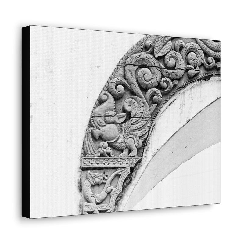 Door Arch Wood Detail - Hanuman Dhoka Royal Palace - Patan Durbar Square - Canvas Print