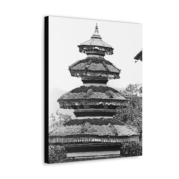 Traditional Round Pagoda Rooftop - Kathmandu, Nepal - Canvas Print