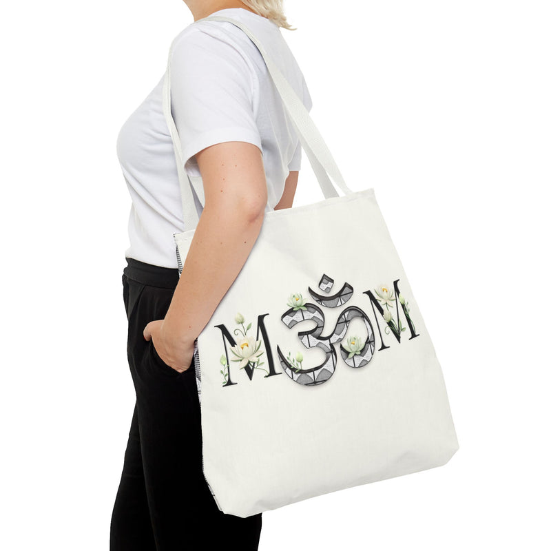 Spiritual Floral Tote Bag | OM Symbol Design