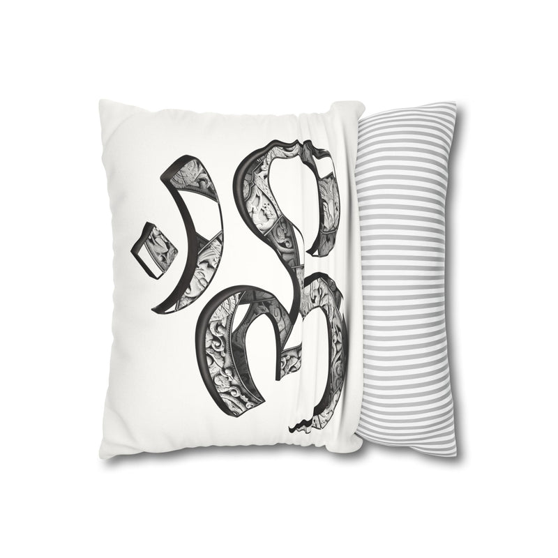 Infinity Om + Pattern Suede Square Pillowcase