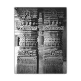 Detail Of Two Stone Carved Columns - Patan Nepal Durbar Square - Canvas Print