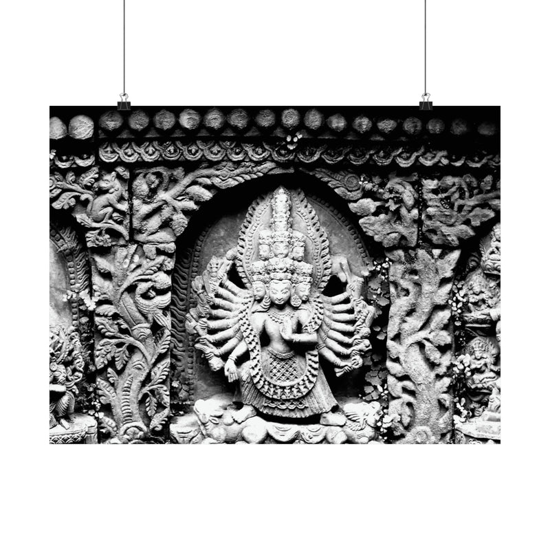 Eight Arm Goddess - Patan Durbar Square - Premium Poster Print