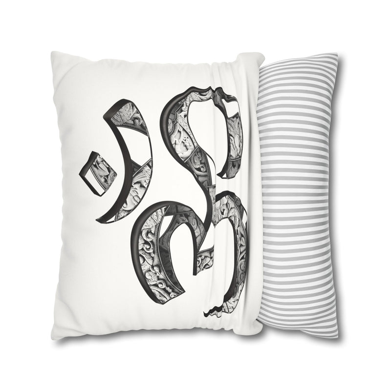 Infinity Om + Pattern Suede Square Pillowcase