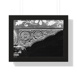 Wood Carved Corner Detail Of Doorway - Patan Nepal, Durbar Square - Framed Photo Print