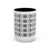 Floral Buckle Accent Ceramic Mug