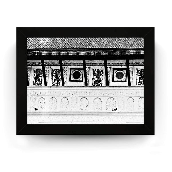 15 - Royal Palace Hallway with Wall Paintings - Patan Nepal - Framed Photo Print