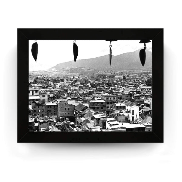 19 - Window City View of Kathmandu in 1972 - Framed Photo Print