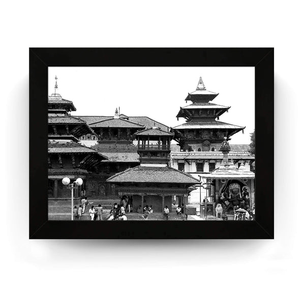 25 - Daily Street Scene Circa 1972 - Patan Nepal, Durbar Square - Framed Photo Print