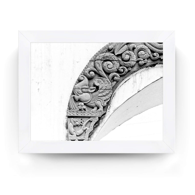 2 - Door Arch Wood Detail - Hanuman Dhoka Royal Palace - Patan Durbar Square - Framed Photo Print