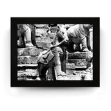 35 - Stone Horse At Royal Palace - Patan Nepal, Durbar Square - Framed Photo Print