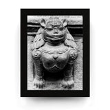 52 - Female Cat Dragon Statue - Framed Photo Print