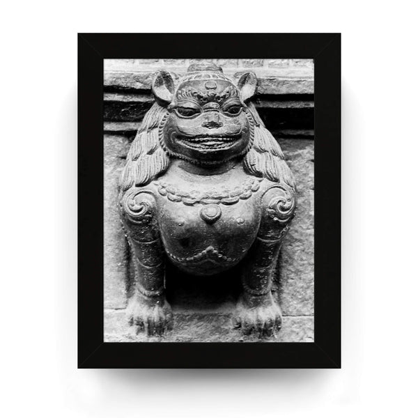 52 - Female Cat Dragon Statue - Framed Photo Print