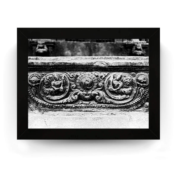 55 - Intricate stone carved railing - Framed Photo Print