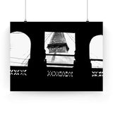 21 - Boudha Stupa Seen Through Window - Kathmandu Nepal - Premium Poster Print